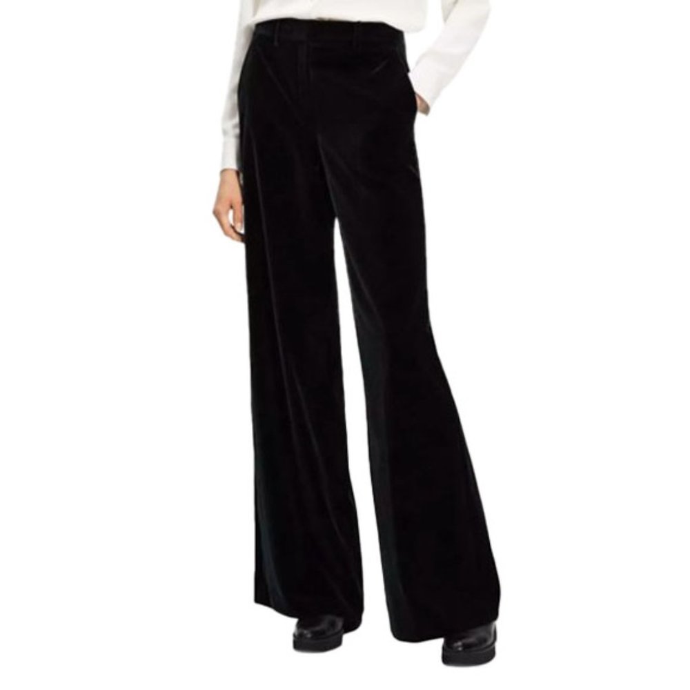 Theory Black Velvet Pants, Size 4